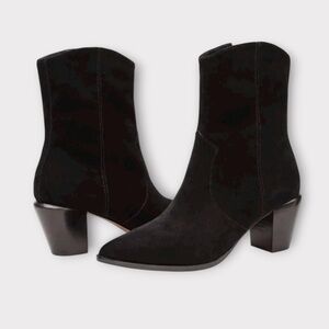 Linea Paolo Wynn Suede Booties – Size 8.5 – Black – New Without Box